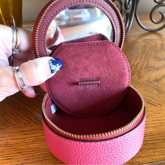 Coach Burgundy Leather Round Bag - Picture 7 of 10